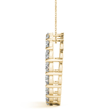 2–4 CTW Lab Diamond Circle Pendant for Women, 14K White, Yellow or Rose Gold