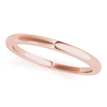 Plain Wedding Band for Women, 14K White, Yellow or Rose Gold, IGI Certified