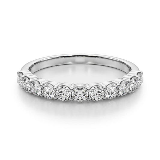 0.5-1.5 CT Lab Grown Diamond Single Row Prong Set Wedding Band for Women, 14K White, Yellow or Rose Gold, IGI