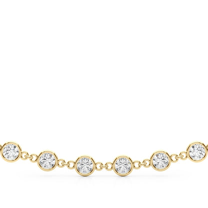 0.75–2.20 CTW Lab Diamond Bezel Set Paperclip Necklace, 14K Gold
