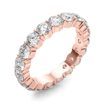 0.1-0.4 CT Shared Prong Diamond Eternity Wedding Band in White, Yellow or Rose Gold, IGI Certified
