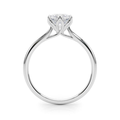 1-2 CT Round Cut, Lab Grown Diamond Solitaire Promise Ring 14K White Gold, IGI Certified
