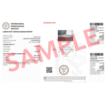 0.42 or 0.70 CTW Lab Grown Diamond Drop Earrings for Women, 14K Gold Prong Set Vertical Dangle Design, IGI Certified