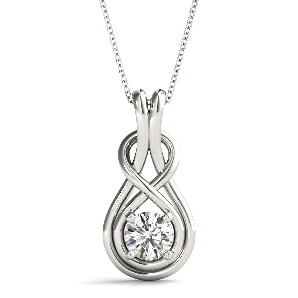 1/10–1/2 CTW Lab Grown Diamond Infinity Love Knot Pendant for Women, 14K in White, Yellow or Rose Gold