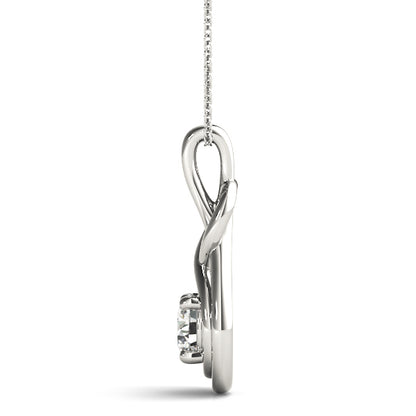 1/10–1/2 CTW Lab Grown Diamond Infinity Love Knot Pendant for Women, 14K in White, Yellow or Rose Gold