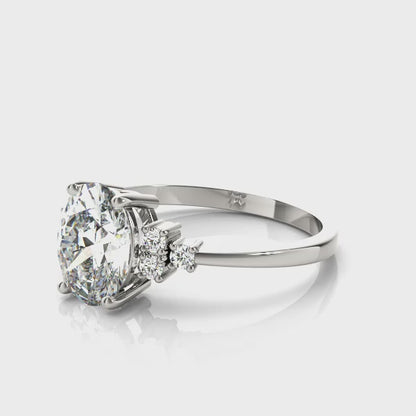 0.60–2.00 CT Oval Lab Grown Diamond Engagement Ring for Women, 14K White, Yellow or Rose Gold, IGI